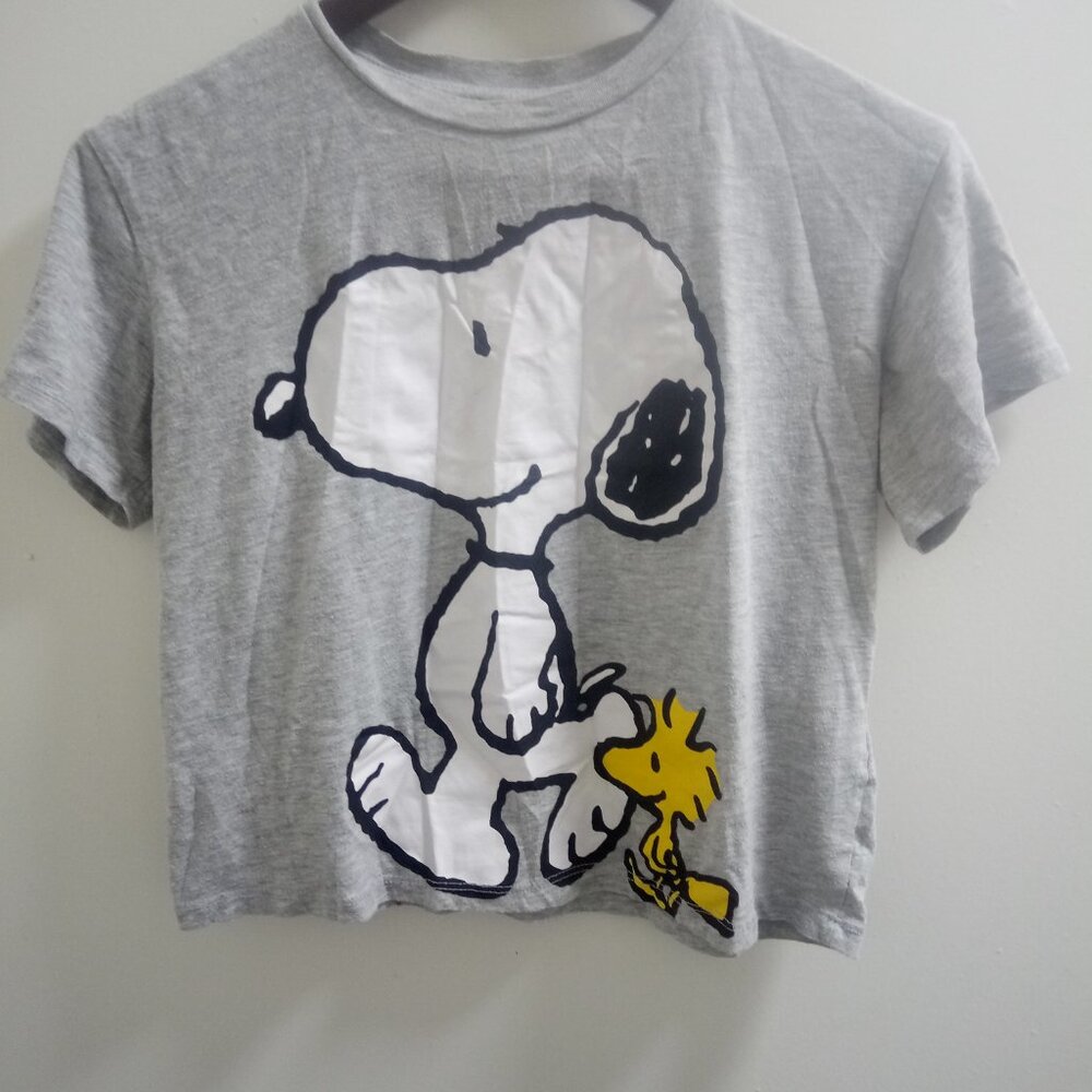"Peanuts" Snoopy and Woodstock Walking Short Sleeved, Older Girls Top